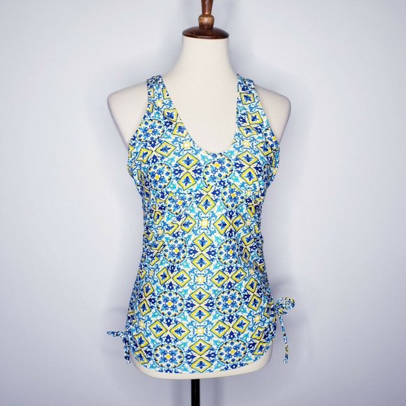 Nicole Miller Other - NICOLE MILLER Blue Postage Print Tankini Top